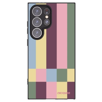 Picasee Μαύρη θήκη σιλικόνης για Samsung Galaxy S24 Ultra S928B 5G - Lobby tiles