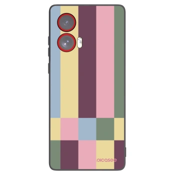 Picasee Μαύρη θήκη σιλικόνης για Motorola Edge 50 Fusion - Lobby tiles