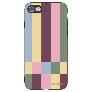 Picasee Μαύρη θήκη σιλικόνης για Apple iPhone SE 2020 - Lobby tiles