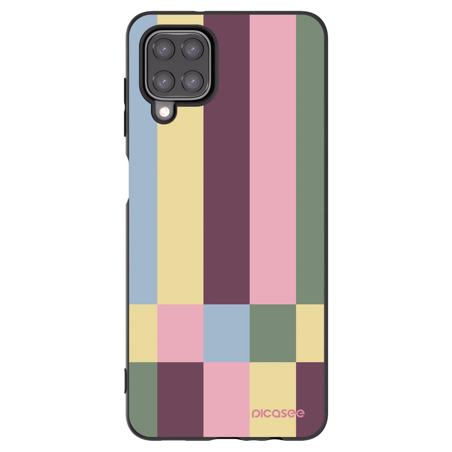 Picasee Μαύρη θήκη σιλικόνης για Samsung Galaxy A12 A125F - Lobby tiles