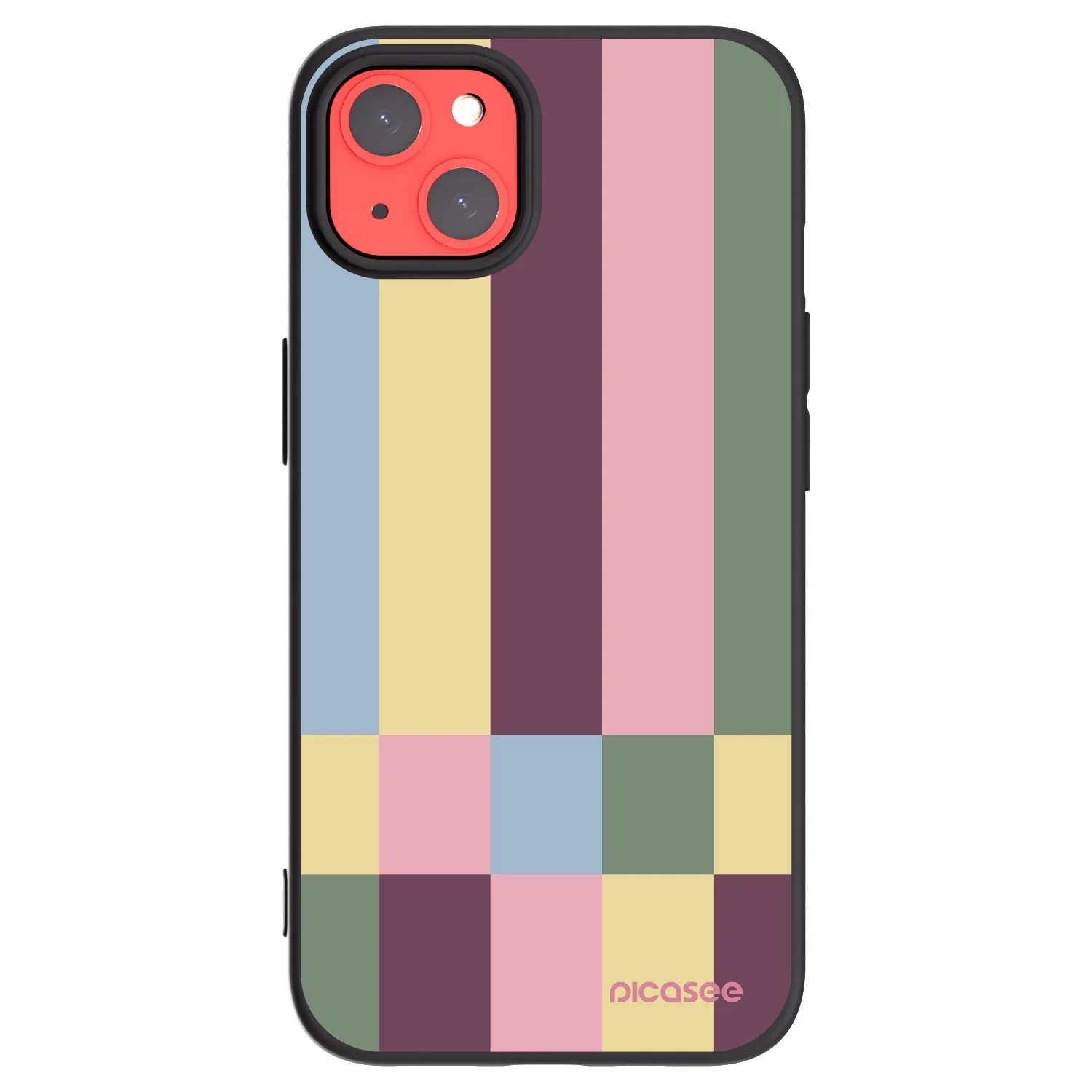 Picasee Μαύρη θήκη σιλικόνης για Apple iPhone 13 - Lobby tiles