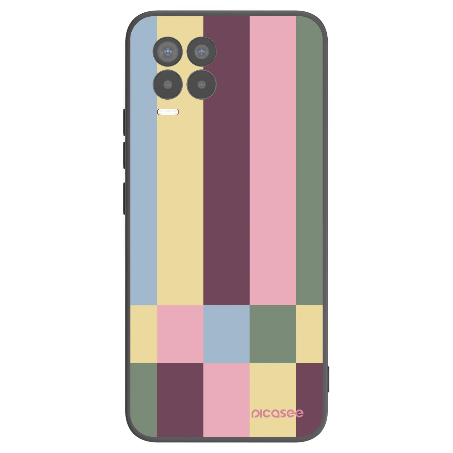Picasee Μαύρη θήκη σιλικόνης για Realme 8 4G - Lobby tiles
