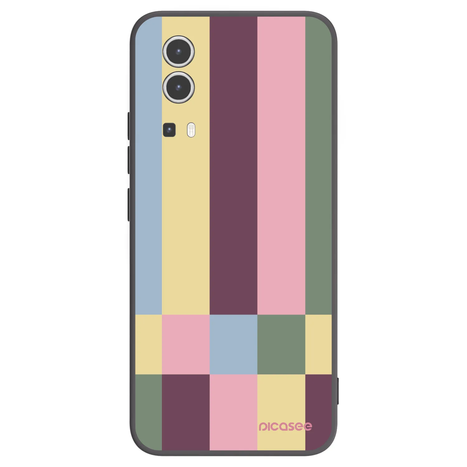 Picasee Μαύρη θήκη σιλικόνης για Vivo Y72 5G - Lobby tiles