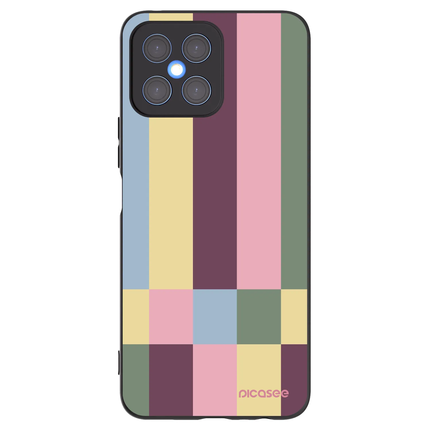 Picasee Μαύρη θήκη σιλικόνης για Honor X8 4G - Lobby tiles