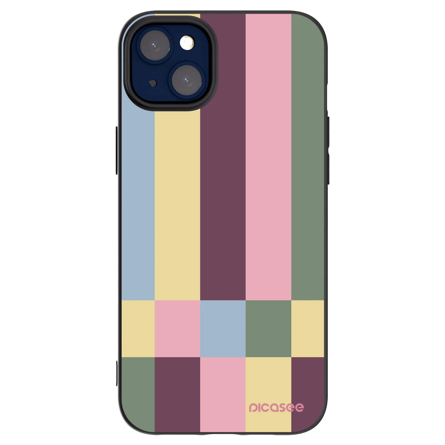 Picasee Μαύρη θήκη σιλικόνης για Apple iPhone 14 Plus - Lobby tiles