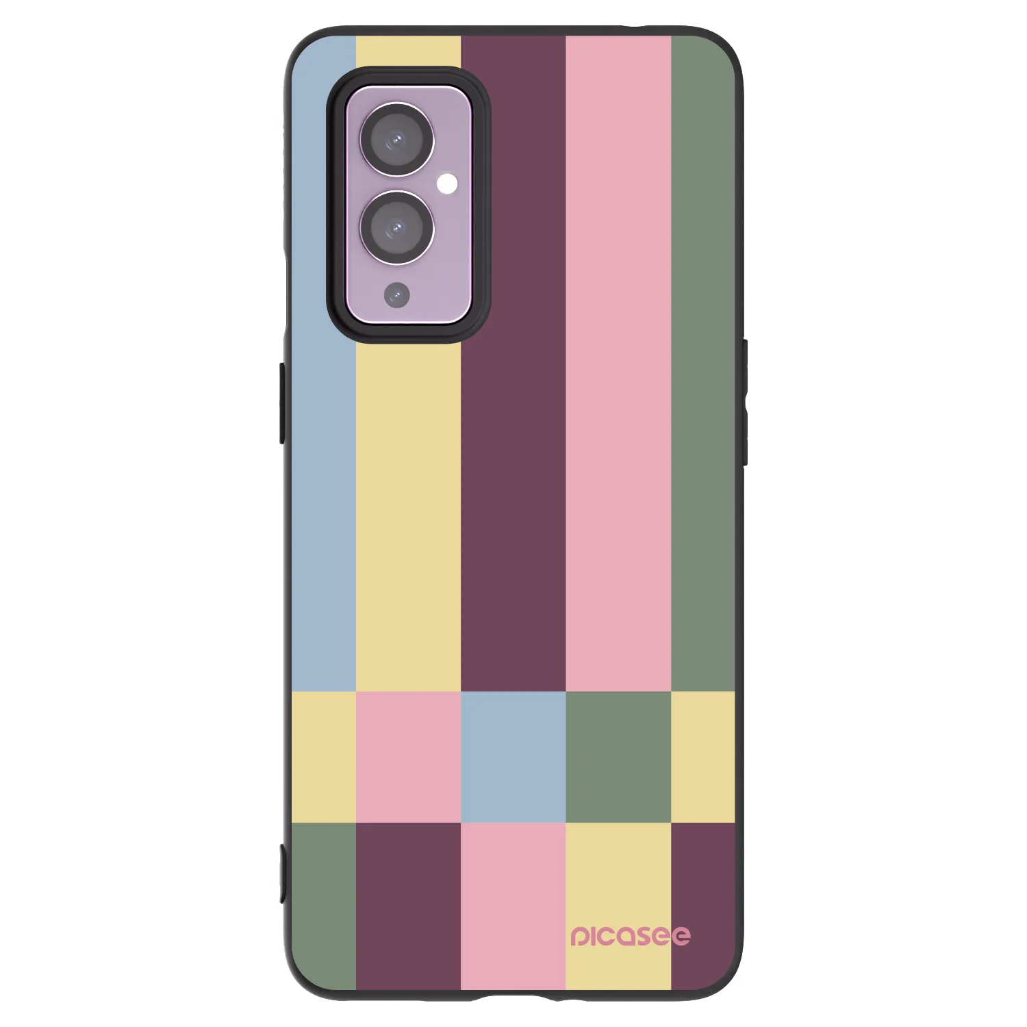 Picasee Μαύρη θήκη σιλικόνης για OnePlus 9 - Lobby tiles