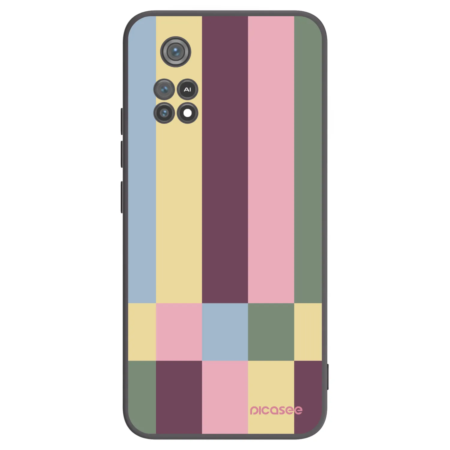 Picasee Μαύρη θήκη σιλικόνης για Xiaomi Poco M4 Pro - Lobby tiles