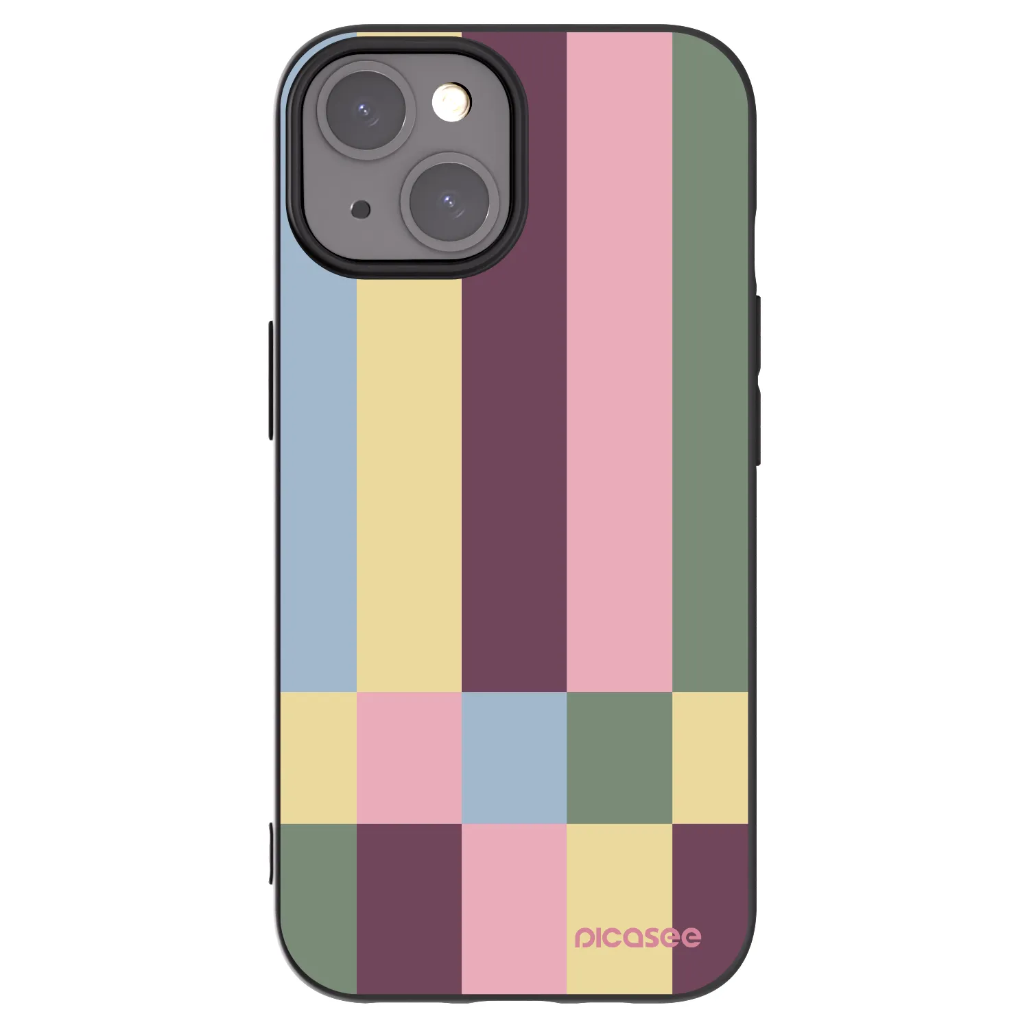 Picasee Μαύρη θήκη σιλικόνης για Apple iPhone 15 - Lobby tiles