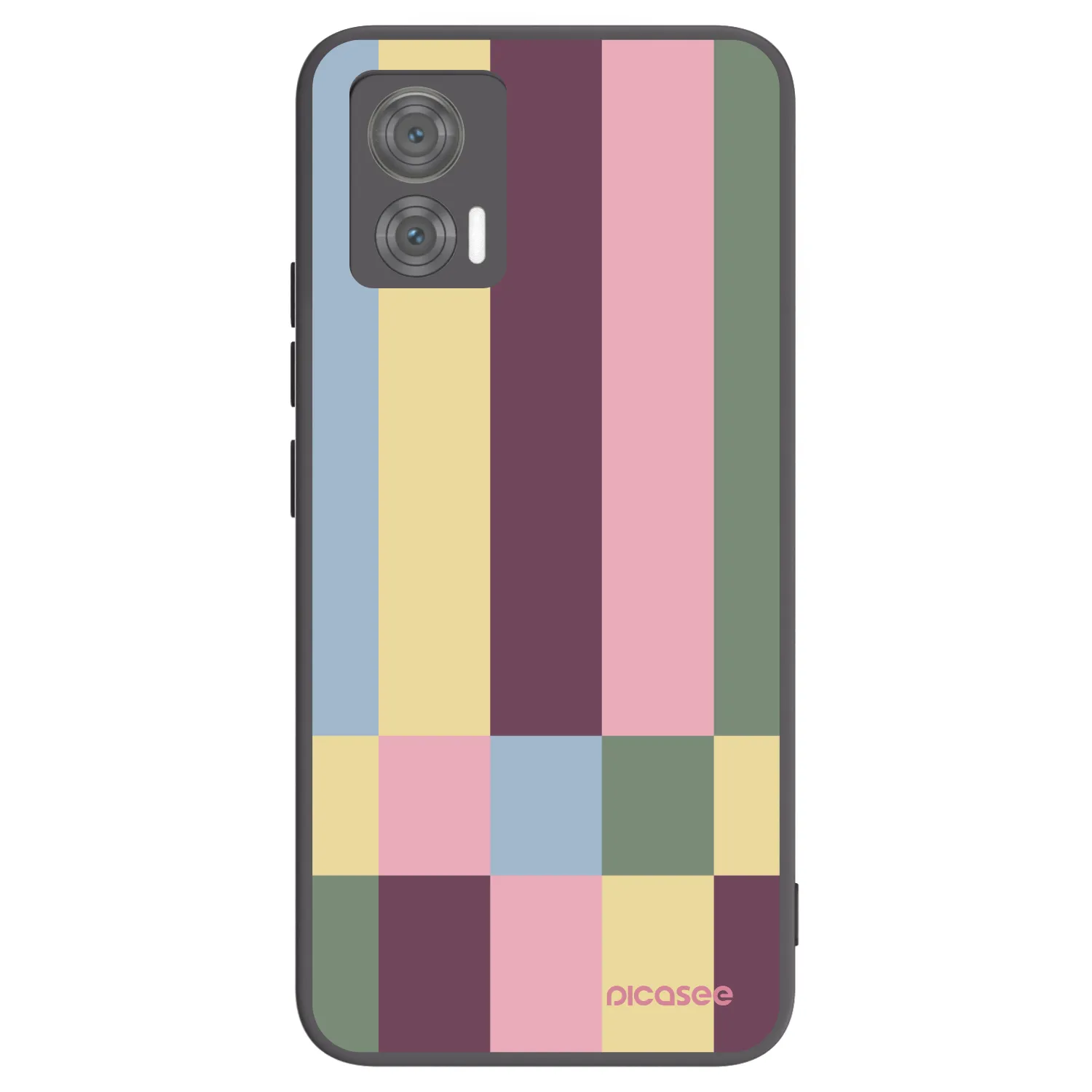 Picasee Μαύρη θήκη σιλικόνης για Motorola Edge 30 Neo - Lobby tiles