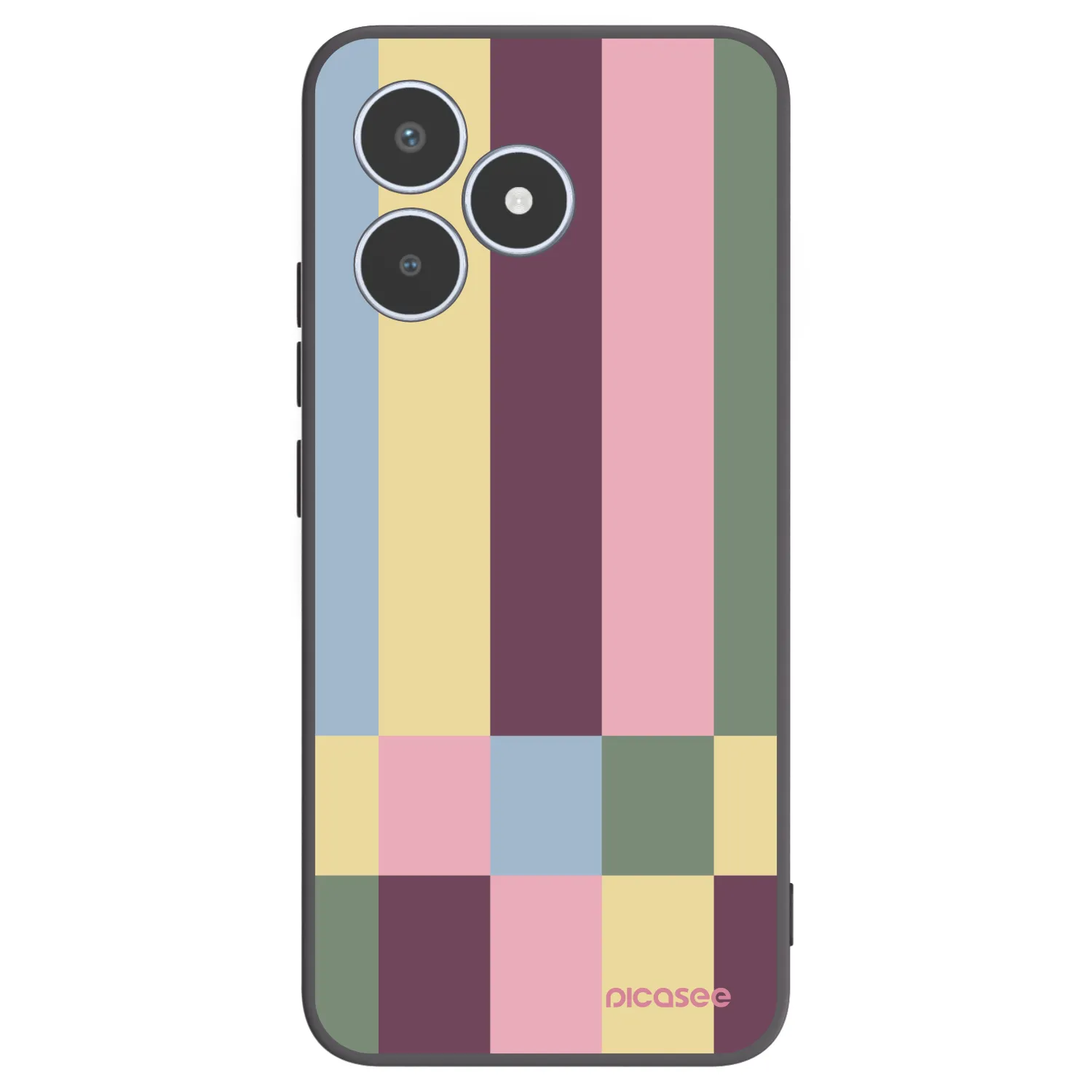 Picasee Μαύρη θήκη σιλικόνης για Realme C53 - Lobby tiles