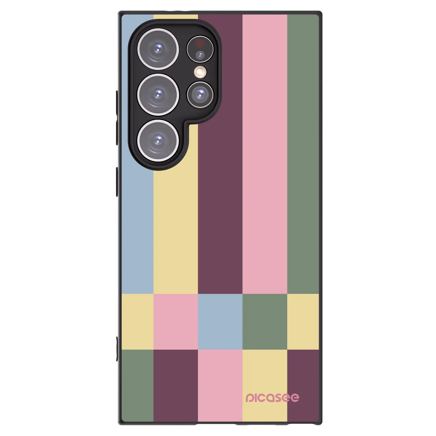 Picasee Μαύρη θήκη σιλικόνης για Samsung Galaxy S24 Ultra S928B 5G - Lobby tiles
