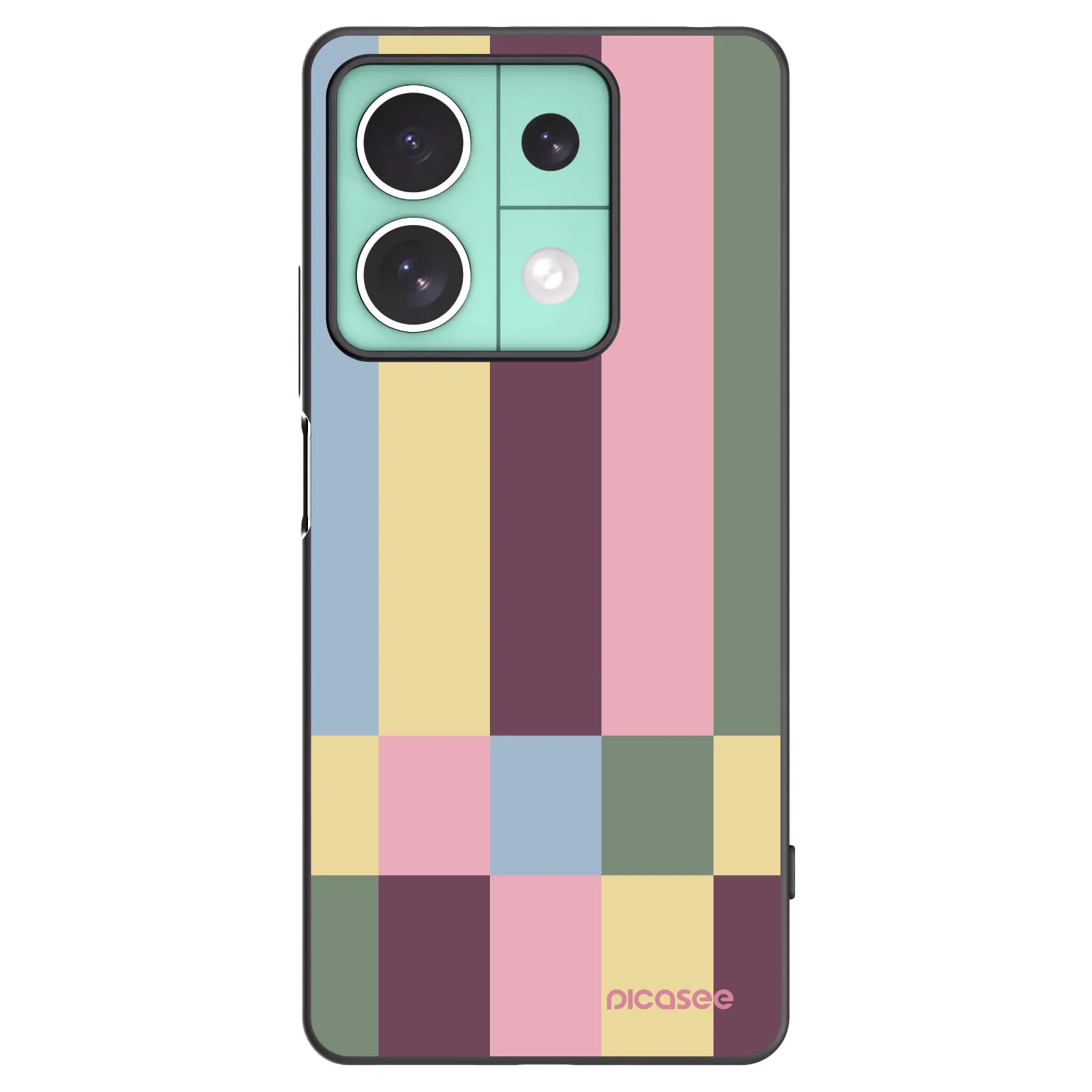 Picasee Μαύρη θήκη σιλικόνης για Xiaomi Redmi Note 13 5G - Lobby tiles
