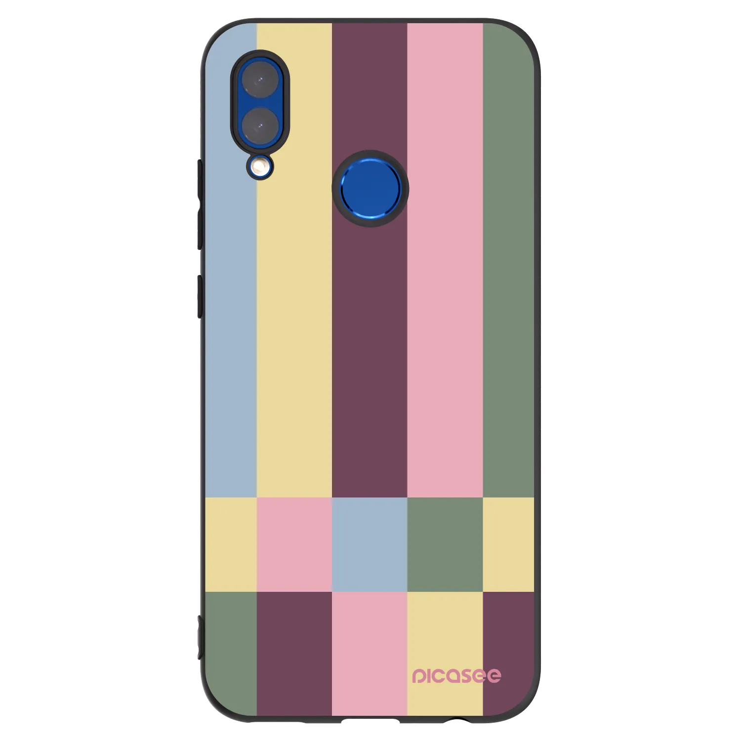 Picasee Μαύρη θήκη σιλικόνης για Honor 10 Lite - Lobby tiles