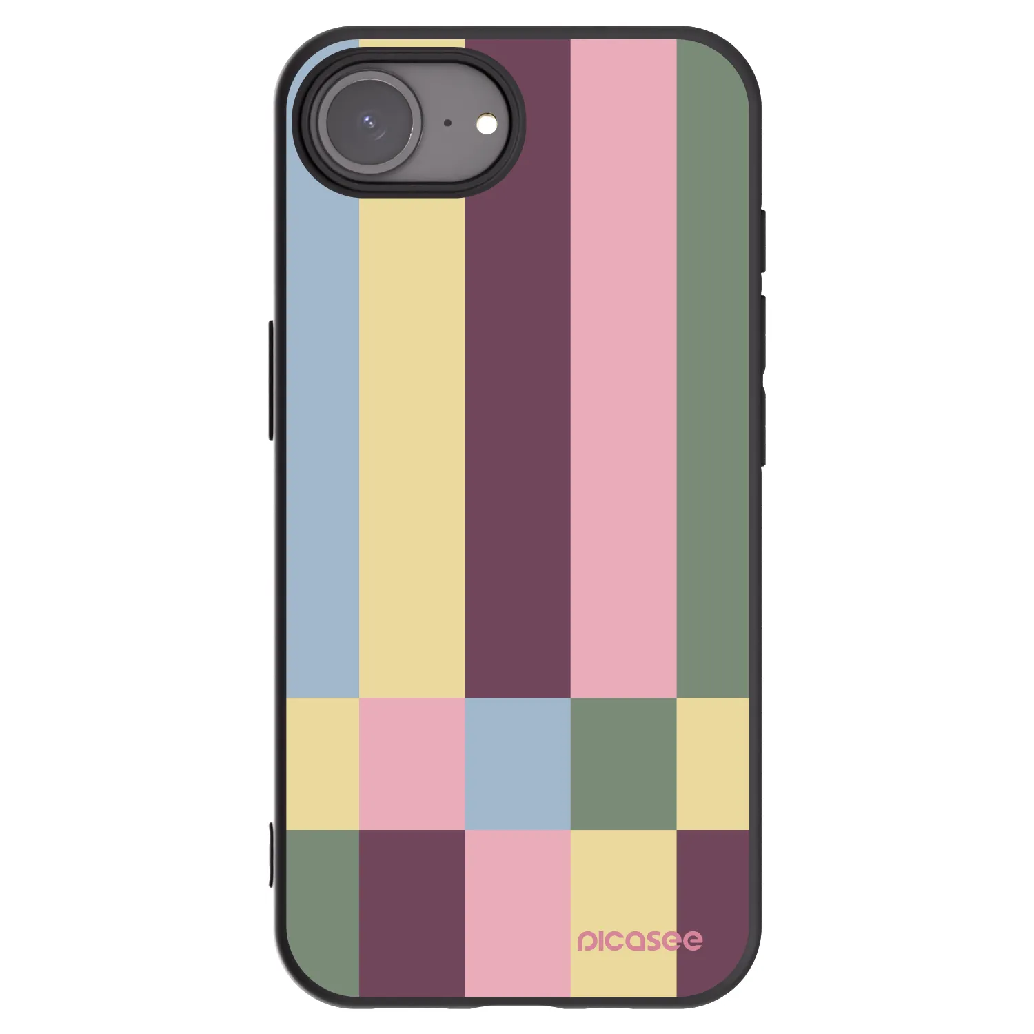 Picasee Μαύρη θήκη σιλικόνης για Apple iPhone 16e - Lobby tiles