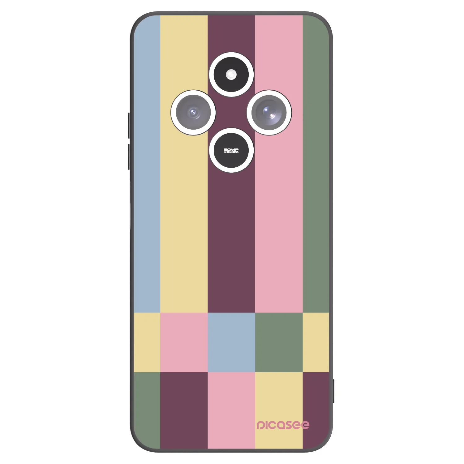 Picasee Μαύρη θήκη σιλικόνης για Xiaomi Redmi 14C - Lobby tiles