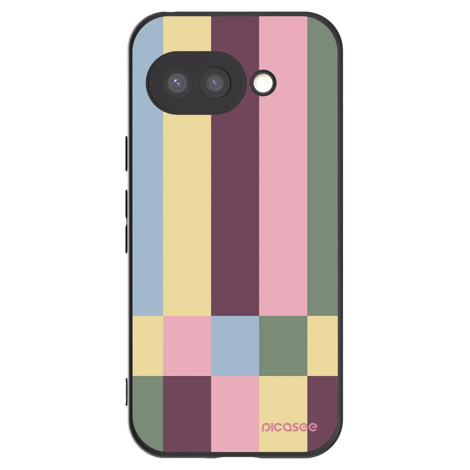 Picasee Μαύρη θήκη σιλικόνης για Google Pixel 9a - Lobby tiles