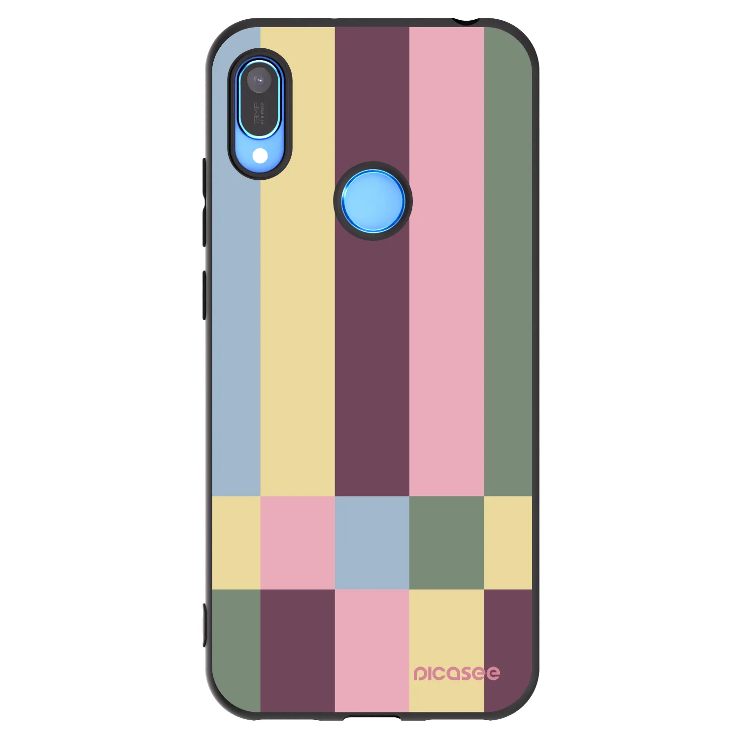 Picasee Μαύρη θήκη σιλικόνης για Huawei Y6 2019 - Lobby tiles