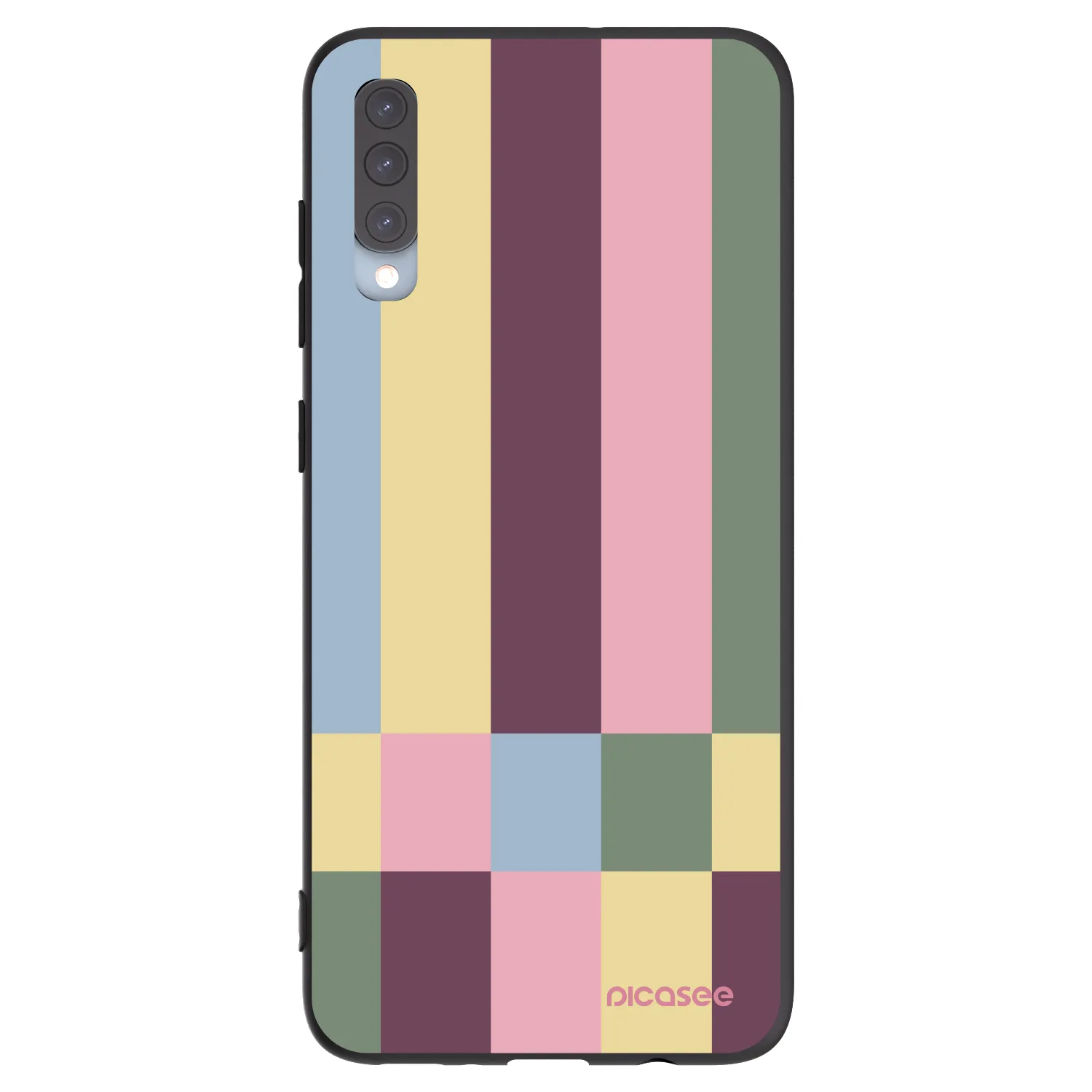 Picasee Μαύρη θήκη σιλικόνης για Samsung Galaxy A70 A705F - Lobby tiles