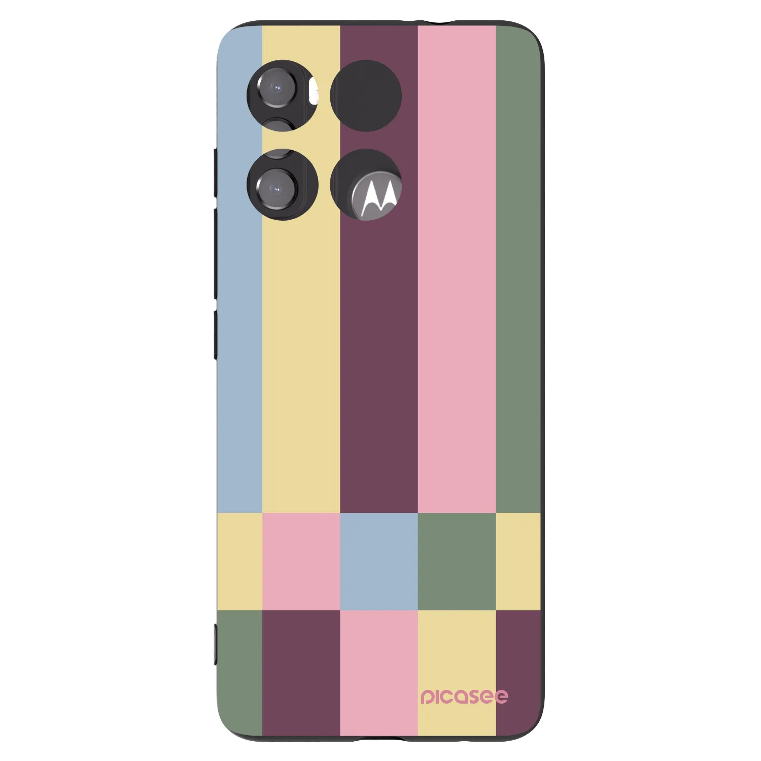 Picasee Μαύρη θήκη σιλικόνης για Motorola Edge 60 5G - Lobby tiles