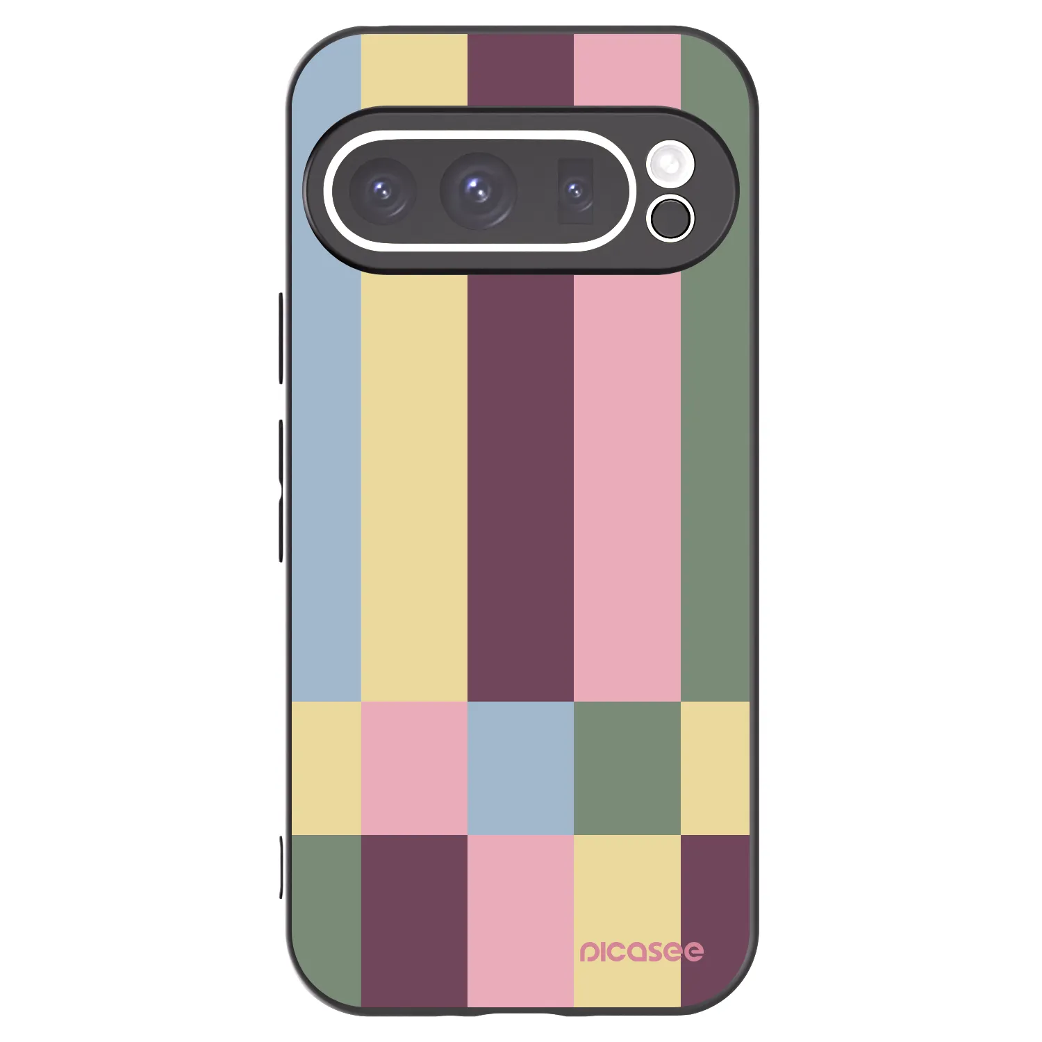 Picasee Μαύρη θήκη σιλικόνης για Google Pixel 9 Pro XL - Lobby tiles
