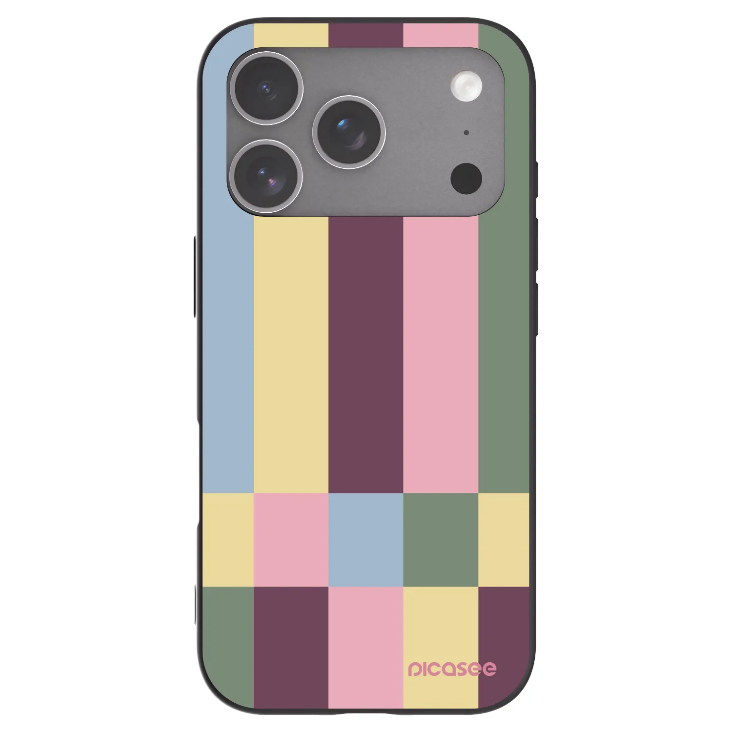 Picasee Μαύρη θήκη σιλικόνης για Apple iPhone 18 Pro - Lobby tiles