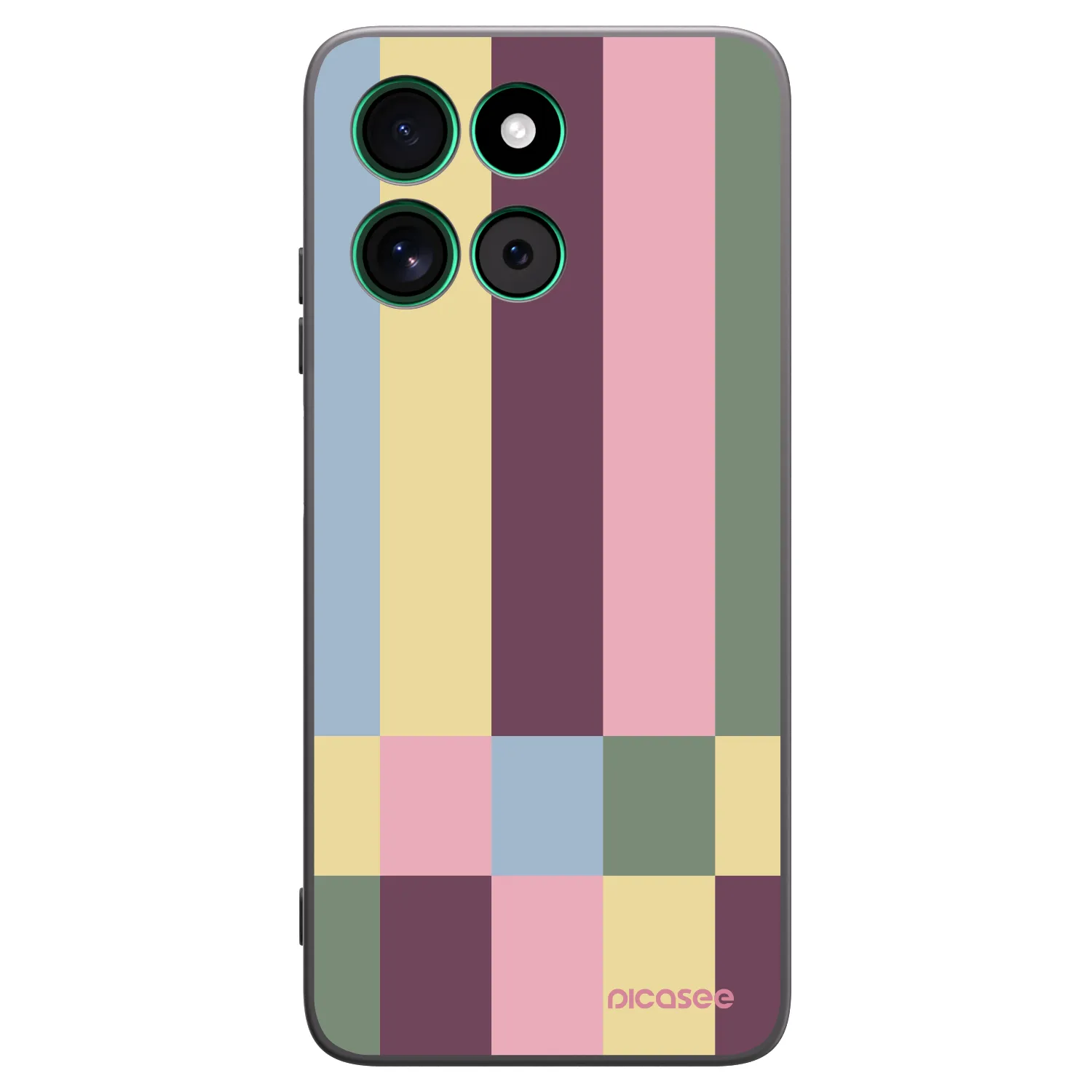 Picasee Μαύρη θήκη σιλικόνης για Motorola Moto G57 Power - Lobby tiles