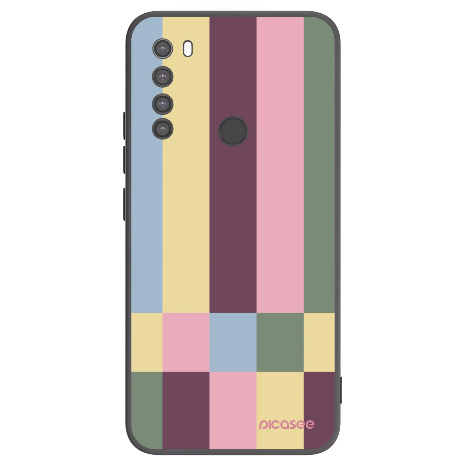 Picasee Μαύρη θήκη σιλικόνης για Xiaomi Redmi Note 8 - Lobby tiles