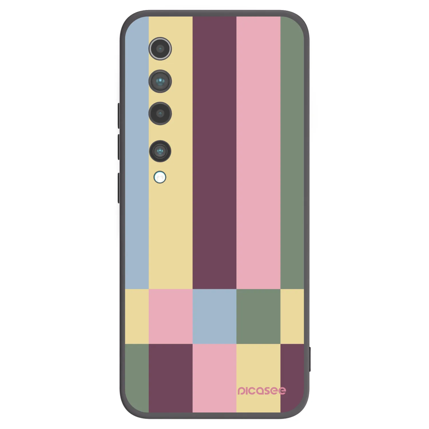 Picasee Μαύρη θήκη σιλικόνης για Xiaomi Mi 10 - Lobby tiles
