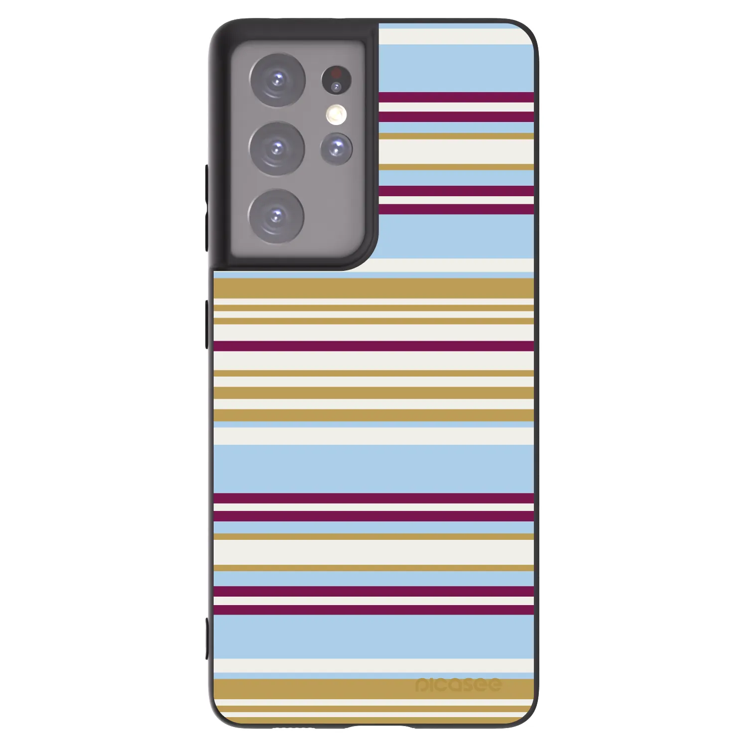 Picasee Μαύρη θήκη σιλικόνης για Samsung Galaxy S21 Ultra 5G G998B - Souvenir