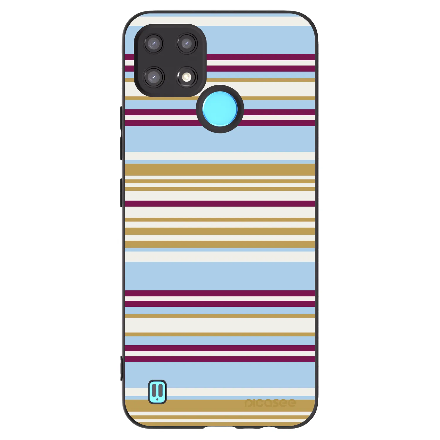 Picasee Μαύρη θήκη σιλικόνης για Realme C21 - Souvenir