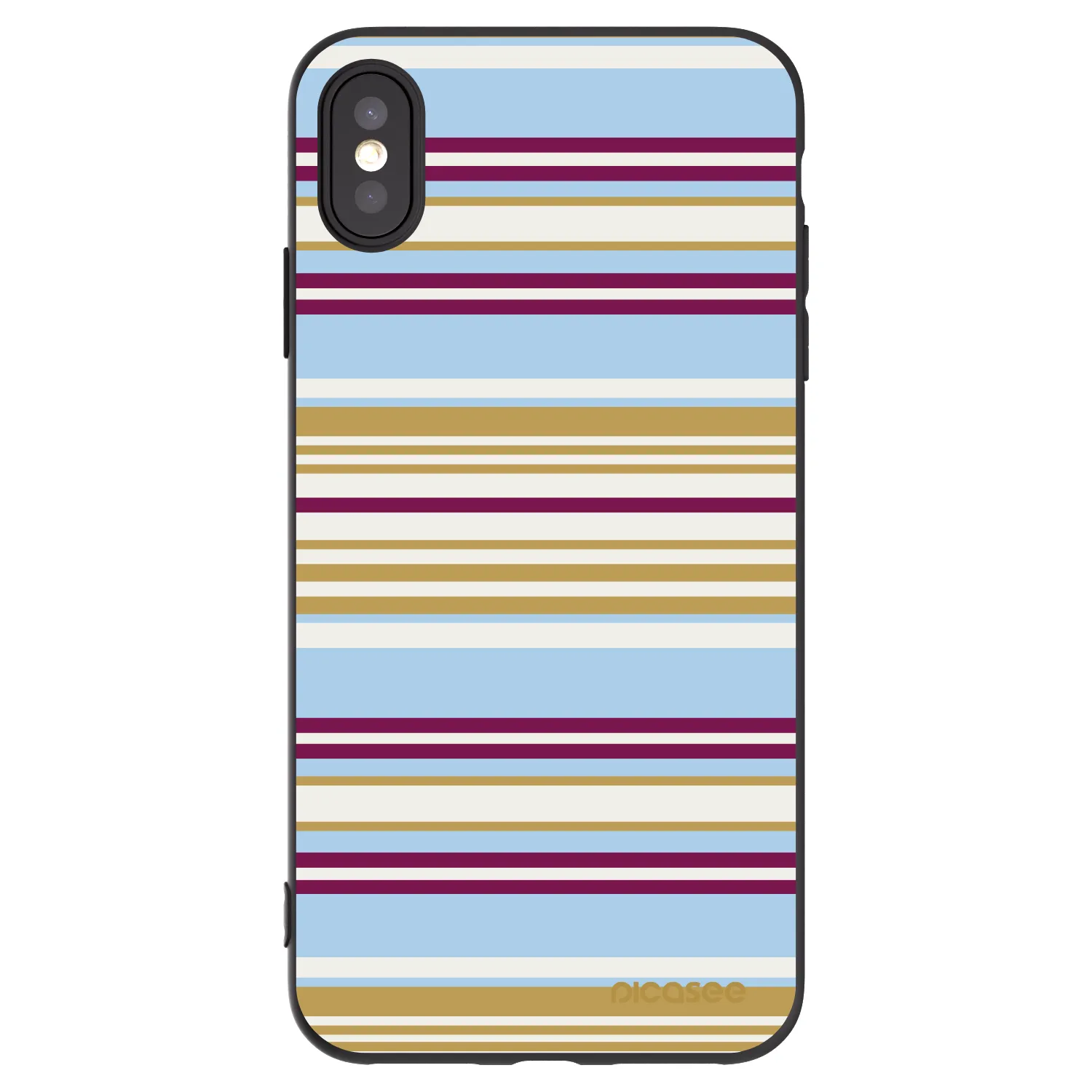 Picasee Μαύρη θήκη σιλικόνης για Apple iPhone XS Max - Souvenir