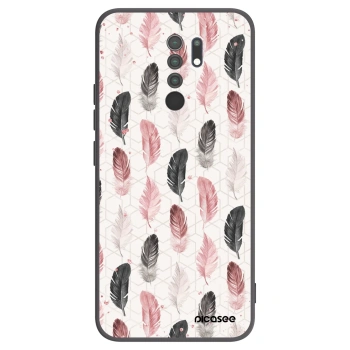 Picasee Μαύρη θήκη σιλικόνης για Xiaomi Redmi 9 - Feather 2