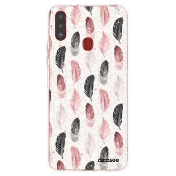 Picasee διαφανής θήκη σιλικόνης Samsung Galaxy A20s - Feather 2
