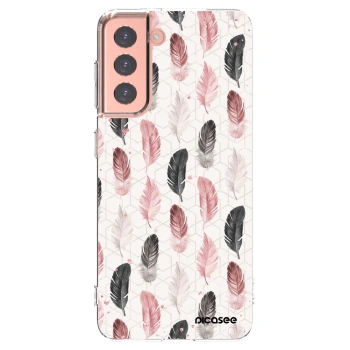 Picasee διαφανής θήκη σιλικόνης Samsung Galaxy S21 5G G991B - Feather 2