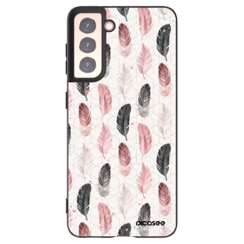 Picasee Μαύρη θήκη σιλικόνης για Samsung Galaxy S21 5G G991B - Feather 2