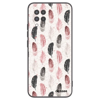 Picasee Μαύρη θήκη σιλικόνης για Samsung Galaxy A42 A426B - Feather 2