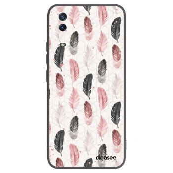 Picasee Μαύρη θήκη σιλικόνης για Vivo Y11s - Feather 2
