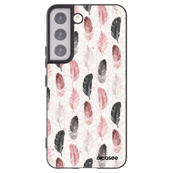 Picasee Μαύρη θήκη σιλικόνης για Samsung Galaxy S22 5G - Feather 2