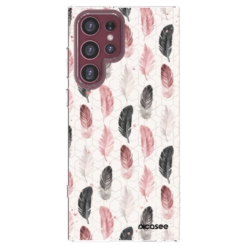 Picasee διαφανής θήκη σιλικόνης Samsung Galaxy S22 Ultra 5G - Feather 2