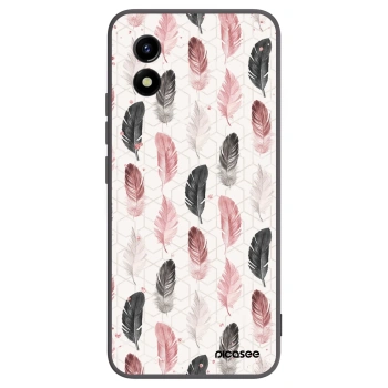 Picasee Μαύρη θήκη σιλικόνης για Vivo Y01 - Feather 2