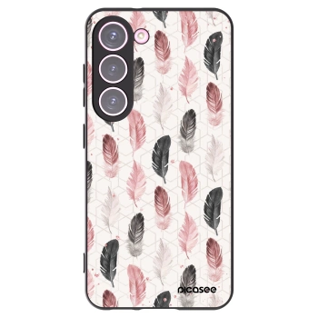 Picasee Μαύρη θήκη σιλικόνης για Samsung Galaxy S23 5G - Feather 2