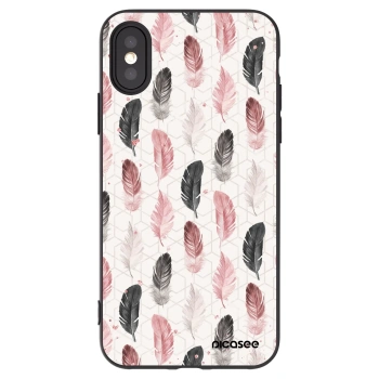 Picasee Μαύρη θήκη σιλικόνης για Apple iPhone X/XS - Feather 2