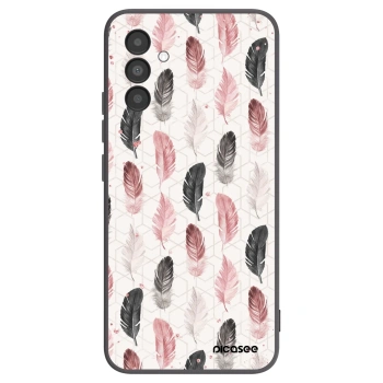 Picasee Μαύρη θήκη σιλικόνης για Samsung Galaxy A04s A047F - Feather 2