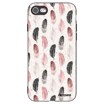 Picasee Μαύρη θήκη σιλικόνης για Apple iPhone 7 - Feather 2