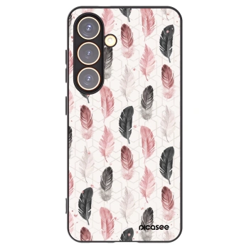 Picasee Μαύρη θήκη σιλικόνης για Samsung Galaxy S24 S921B 5G - Feather 2