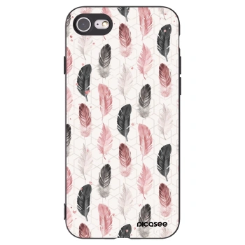 Picasee Μαύρη θήκη σιλικόνης για Apple iPhone 8 - Feather 2
