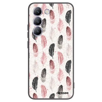 Picasee Μαύρη θήκη σιλικόνης για Vivo V40 SE 5G - Feather 2