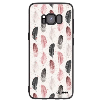 Picasee Μαύρη θήκη σιλικόνης για Samsung Galaxy S8 G950F - Feather 2