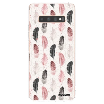 Picasee διαφανής θήκη σιλικόνης Samsung Galaxy S10 Plus G975 - Feather 2