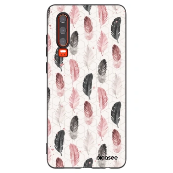 Picasee Μαύρη θήκη σιλικόνης για Huawei P30 - Feather 2